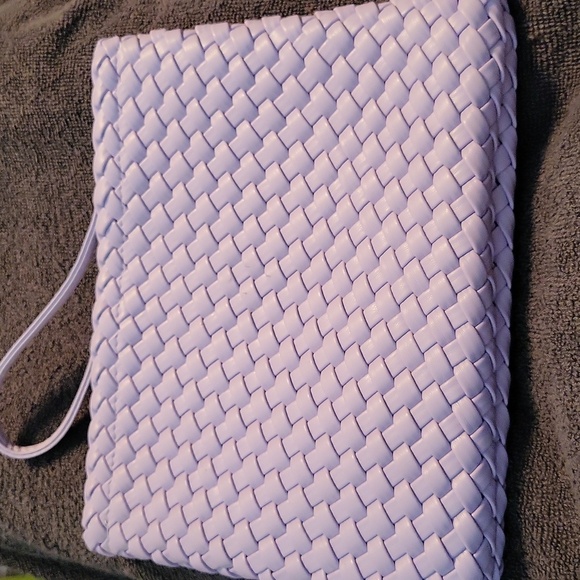 Rachel Zoe Lavender Woven Clutch - Picture 3 of 4
